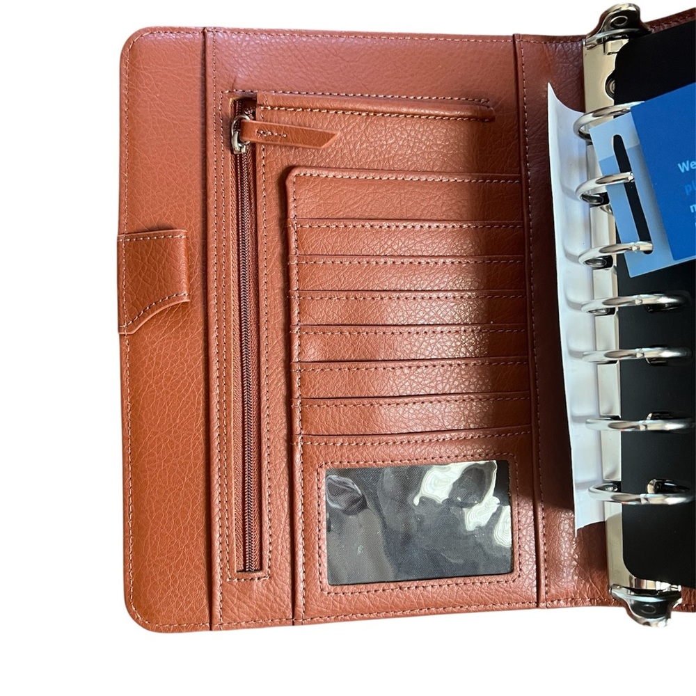 Franklin Covey Anna Caramel Classic Leather Binder - Brand New - Picture 3 of 6